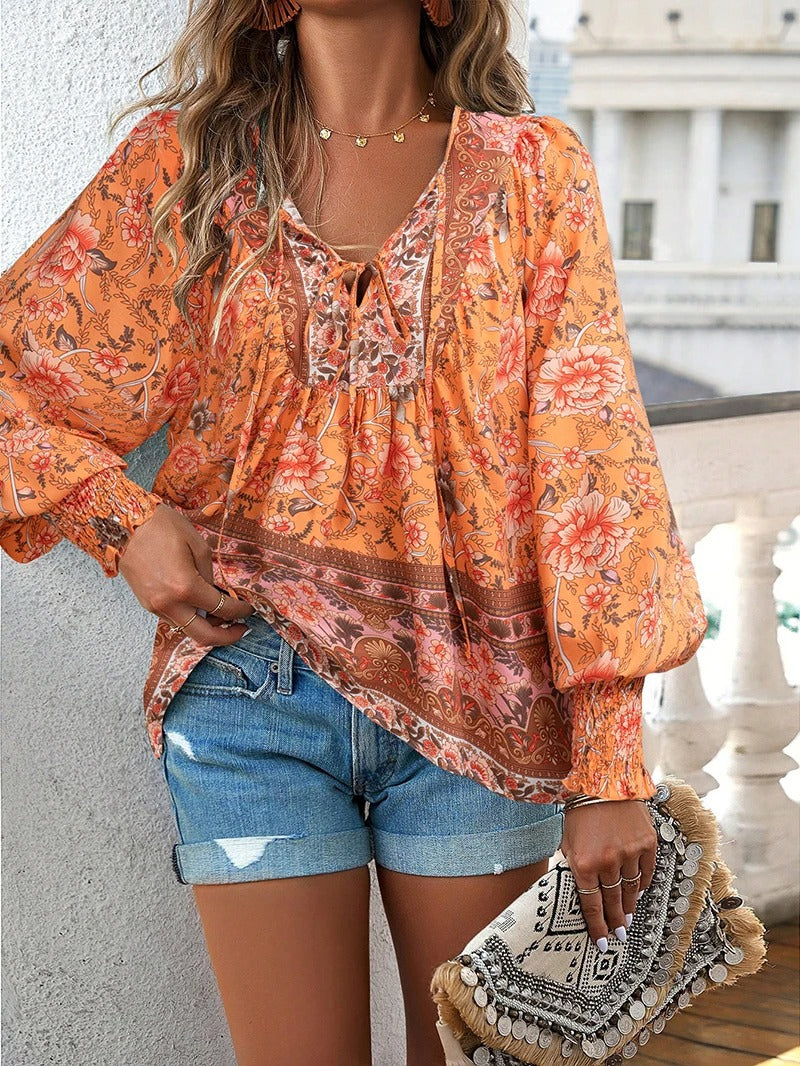 Helena™ - Blusa de Flores de Verano