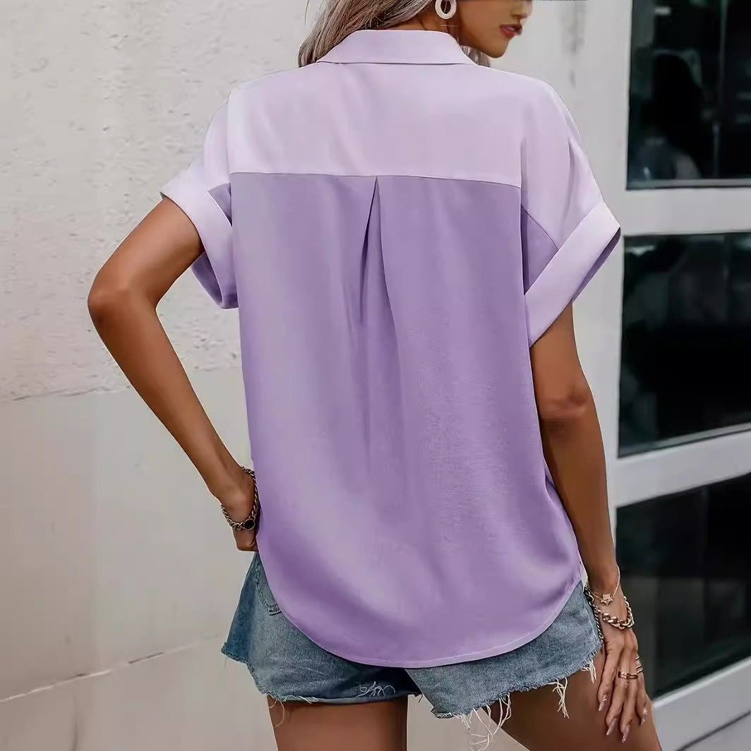 Lira™ - Blusa Casual de Colores en Bloques