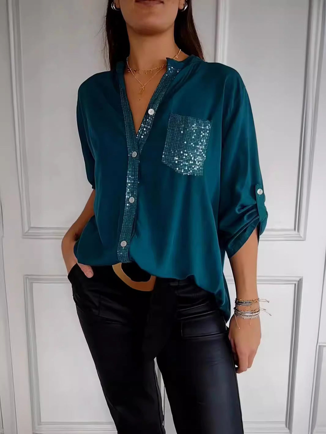 Elaine™ - Blusa de glamour elegante