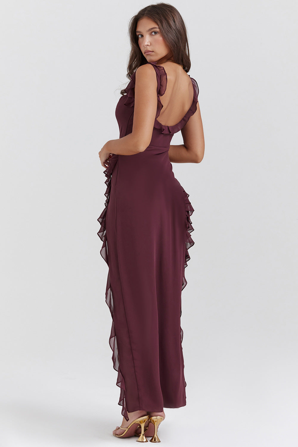 Celinda – Vestido Largo con Volantes