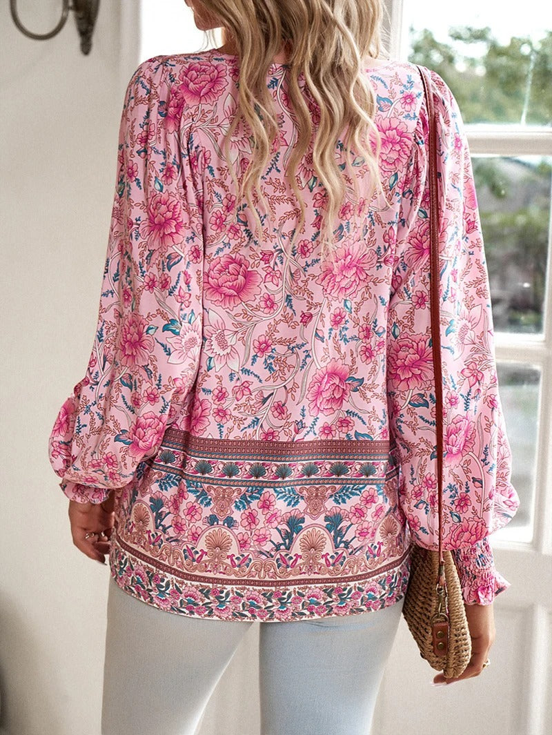 Helena™ - Blusa de Flores de Verano