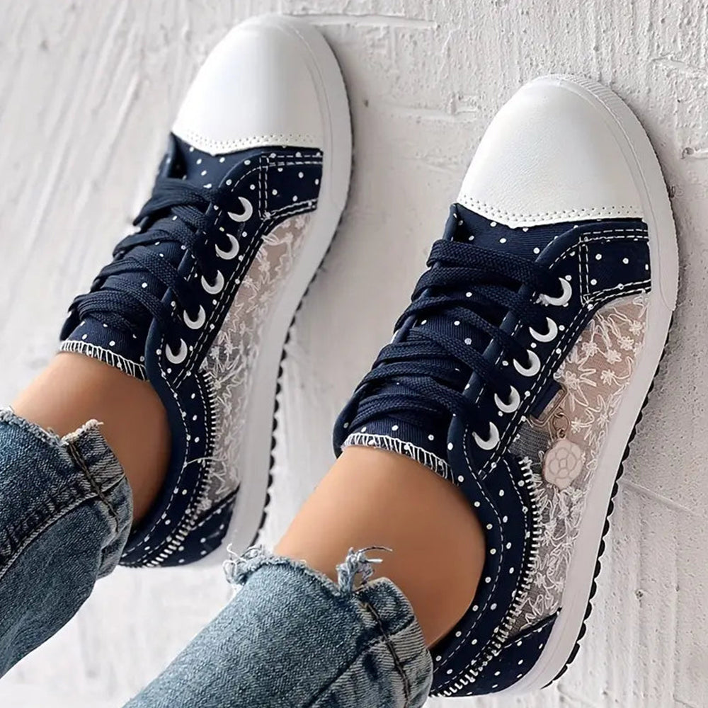 Mielle™ - Zapatillas de encaje punteado