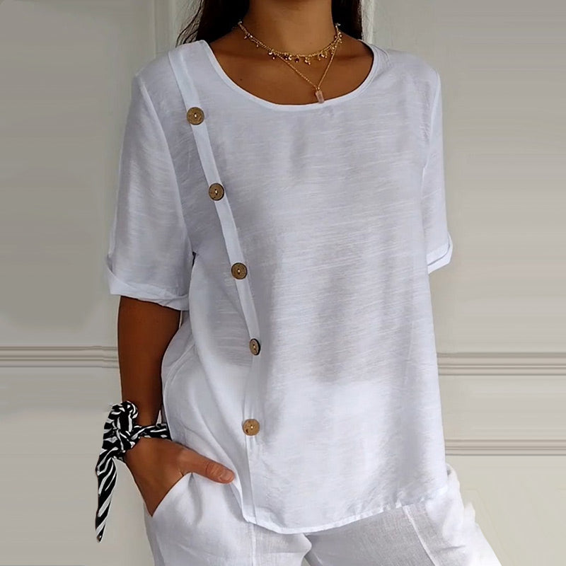 Noella - Blusa casual con botones