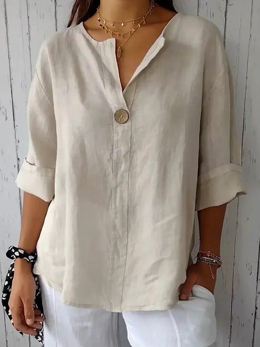 Jessa - Blusa Casual de Cuello en V