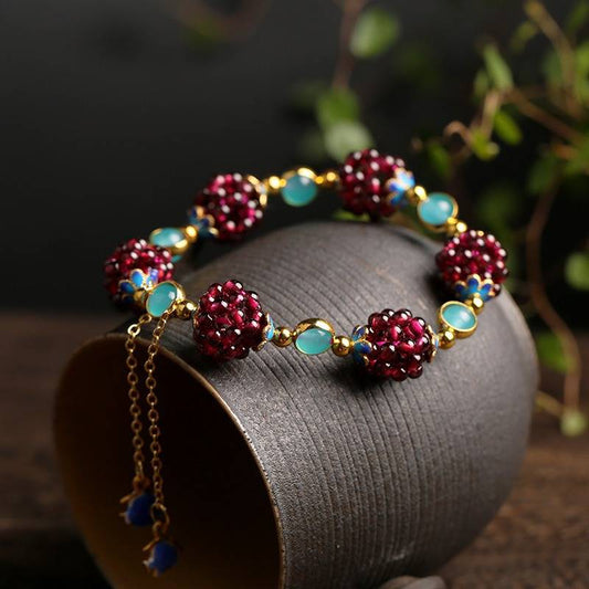 Pulsera de Bayas de Piedra Natural