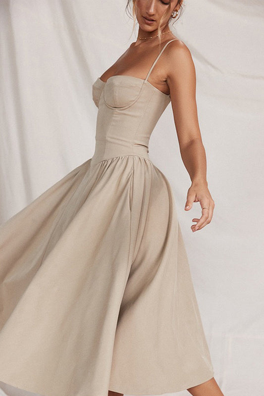 Vestido midi sexy con vuelo Camila
