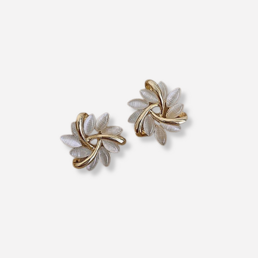 Pendientes de lujo Sonja de opalo blanco