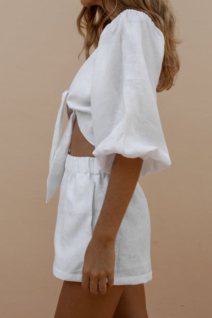 Almira™ - Conjunto de dos piezas con lazo frontal elegante