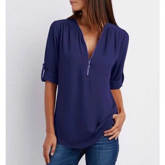 Lizzy - Blusa elegante con cierre