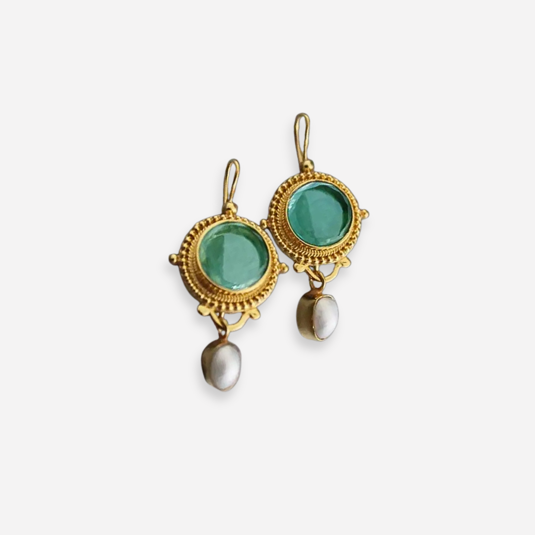 Pendientes vintage Veline con perlas