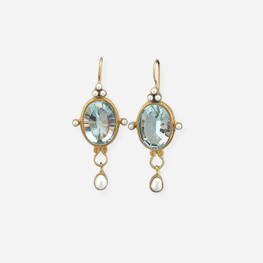 Aretes vintage Maylin con perla