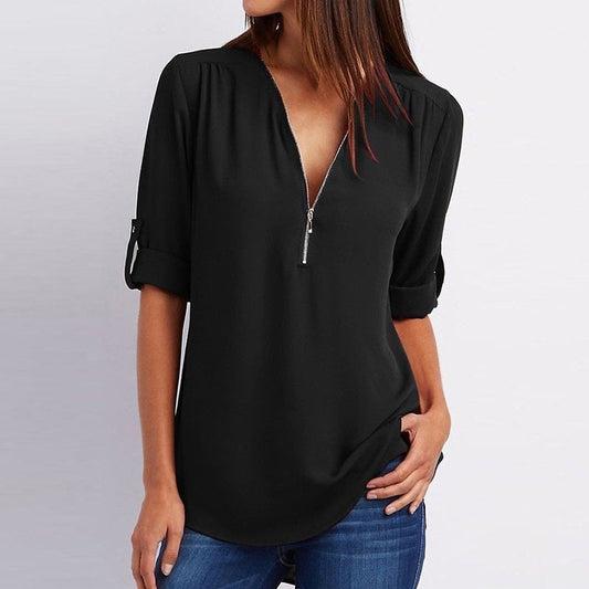 Lizzy - Blusa elegante con cierre