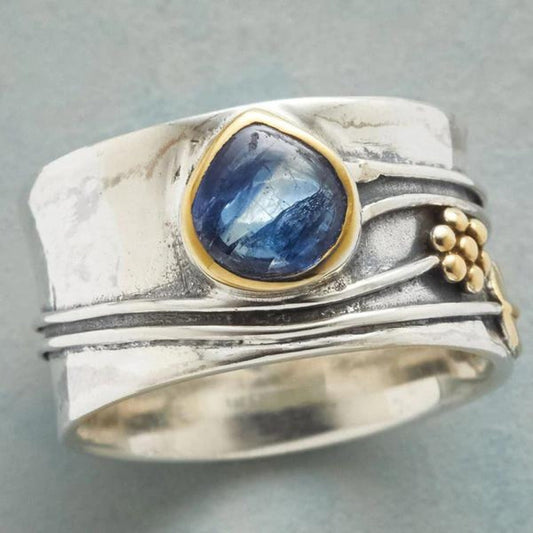 Anillo de meditación de piedra preciosa bohemio