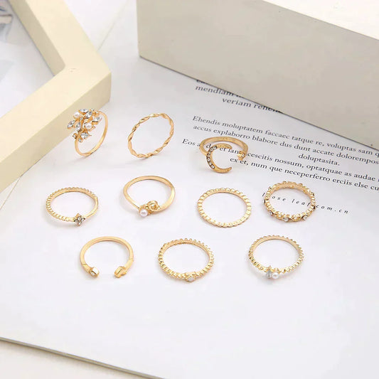 Lorea™ - Juego de anillos de elegancia estrellada