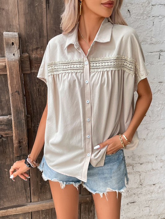 Faye™ - Blusa de botones con estilo relajado