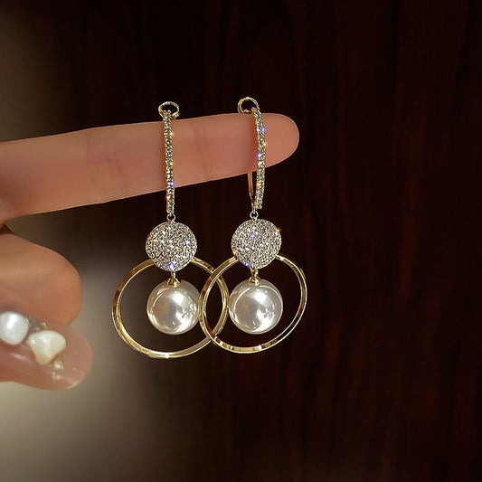Pendientes de Lujo con Perlas Cultivadas y Zircones
