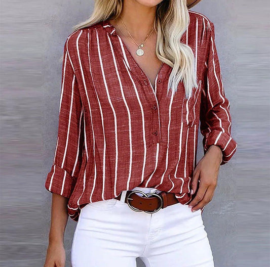 Giana™ - Blusa Casual de Rayas
