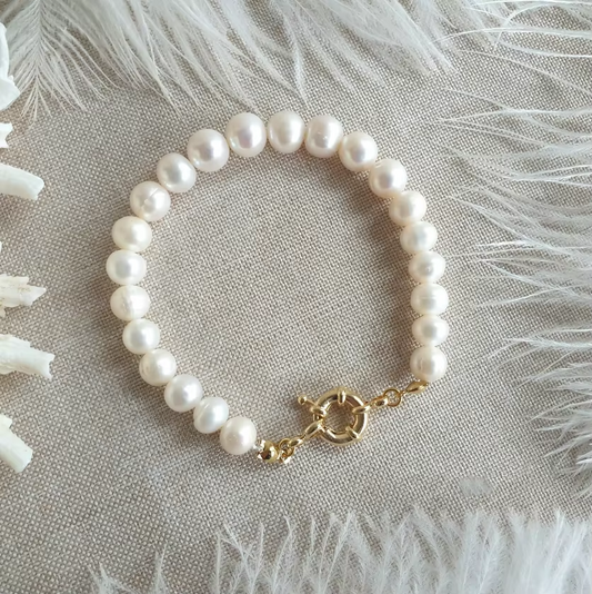 Pulseras de perlas barrocas vintage