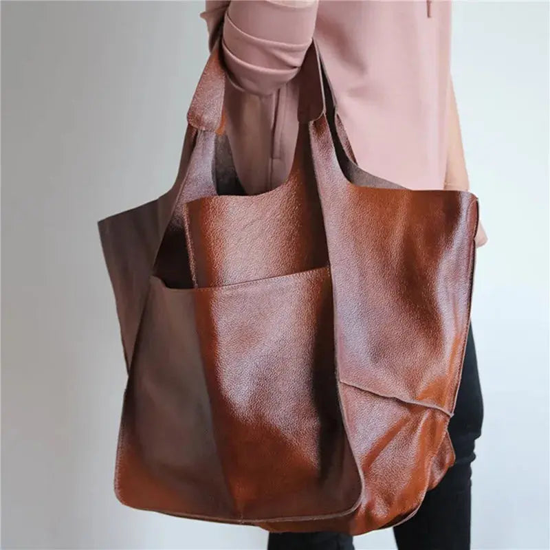 Elise - Bolsa de mano de cuero vintage