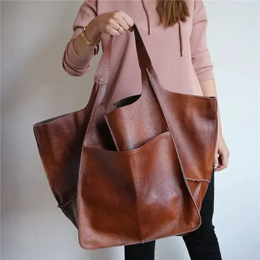 Elise - Bolsa de mano de cuero vintage