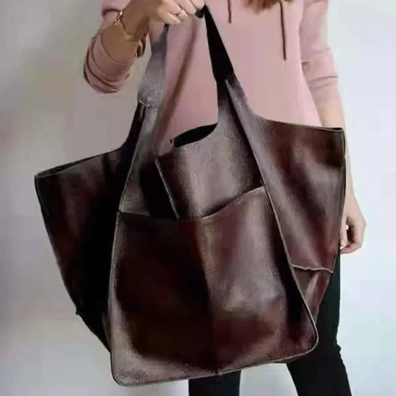 Elise - Bolsa de mano de cuero vintage
