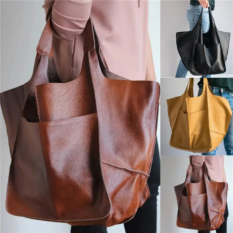 Elise - Bolsa de mano de cuero vintage