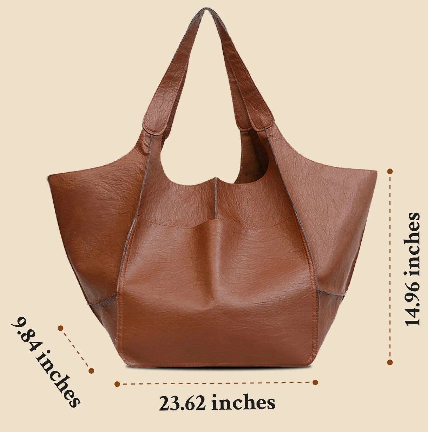 Elise - Bolsa de mano de cuero vintage