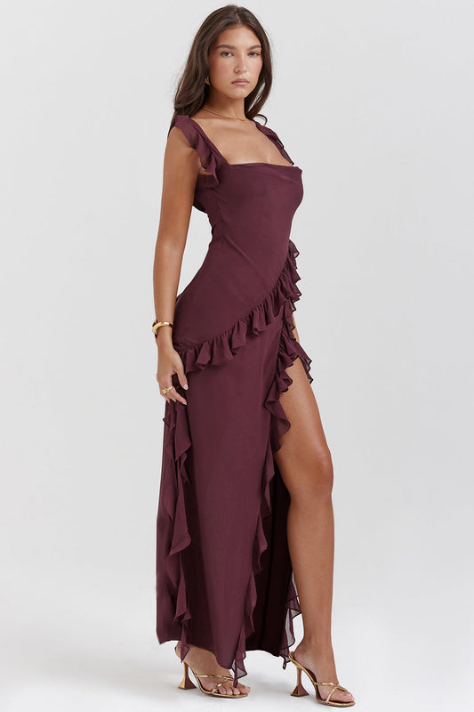 Celinda – Vestido Largo con Volantes