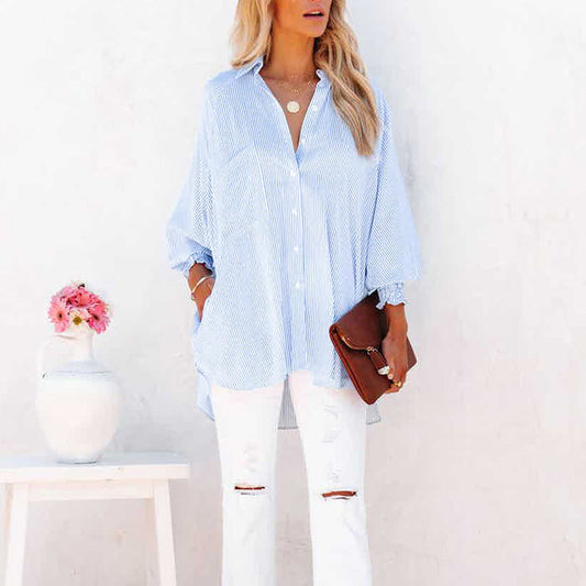 Evelyna™ - Camisa relajada de rayas