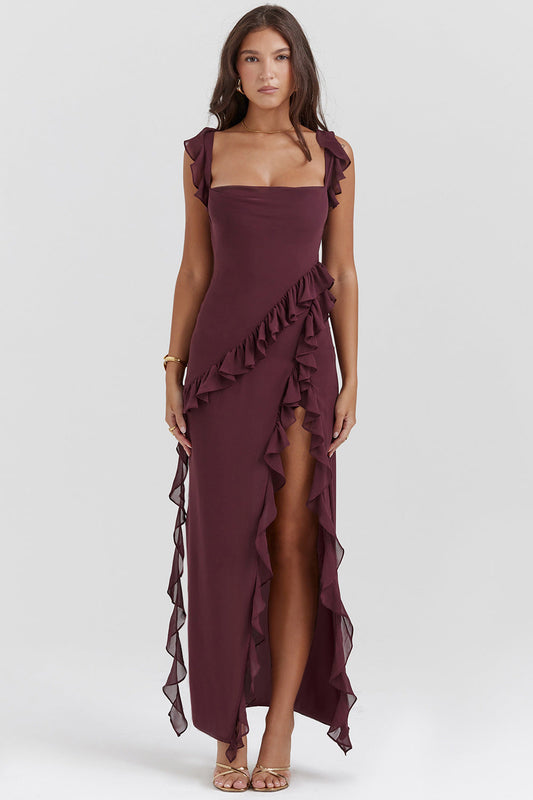 Celinda – Vestido Largo con Volantes
