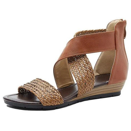 Zoey - Sandalias de Piel Tejida