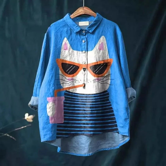 Camisa de arte para gatos Shiro