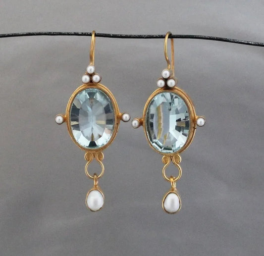 Aretes vintage Maylin con perla
