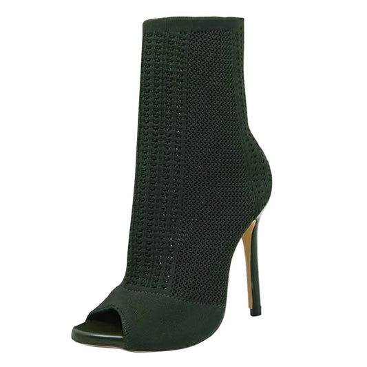 Melody - Botas de tacón con nudo de diamante