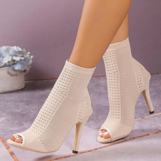 Melody - Botas de tacón con nudo de diamante
