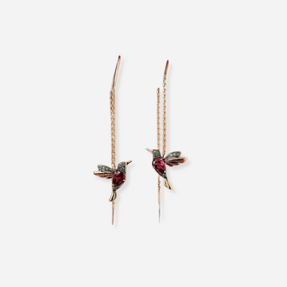 Pendientes de diseño Colibrí
