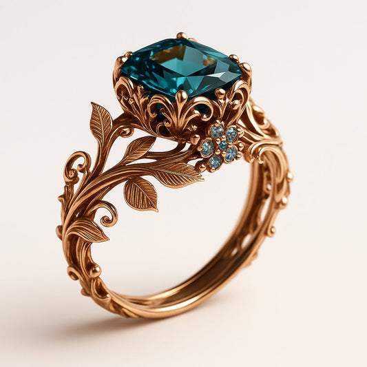Anillo de Cristal Verde de la Naturaleza