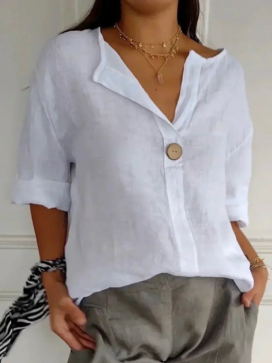 Jessa - Blusa Casual de Cuello en V