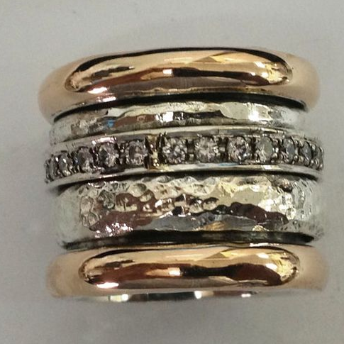 Anillo grueso de oro en capas vintage