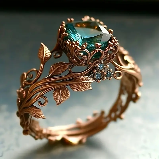 Anillo de Cristal Verde de la Naturaleza
