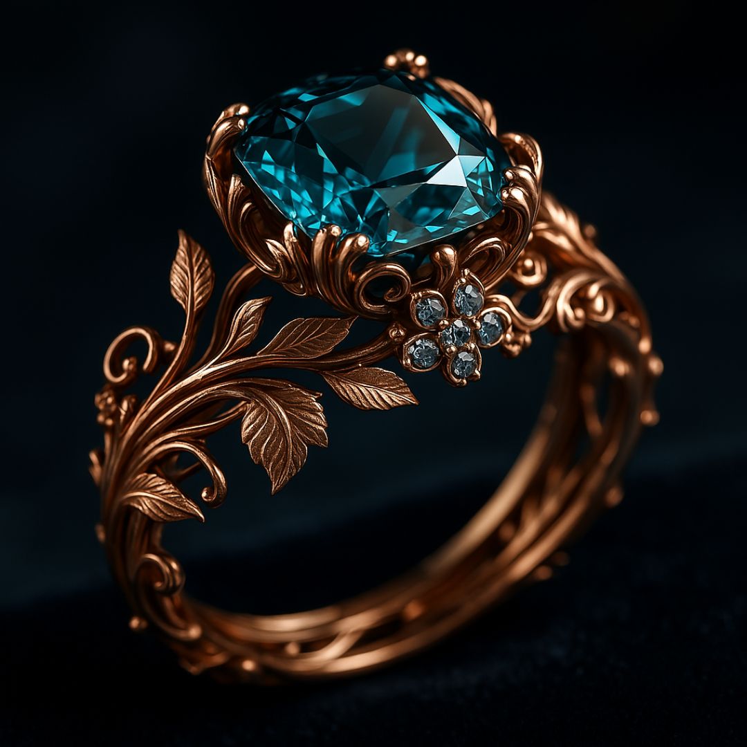 Anillo de Cristal Verde de la Naturaleza