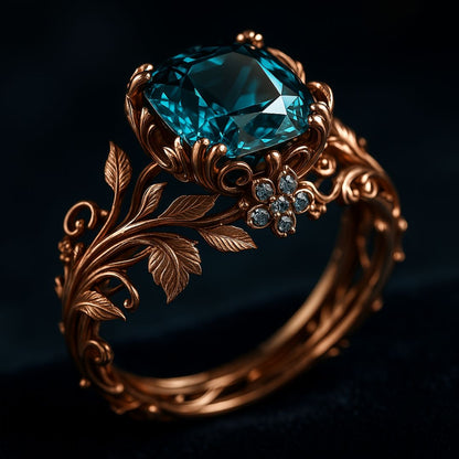Anillo de Cristal Verde de la Naturaleza