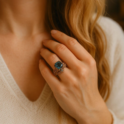 Anillo de Cristal Verde de la Naturaleza