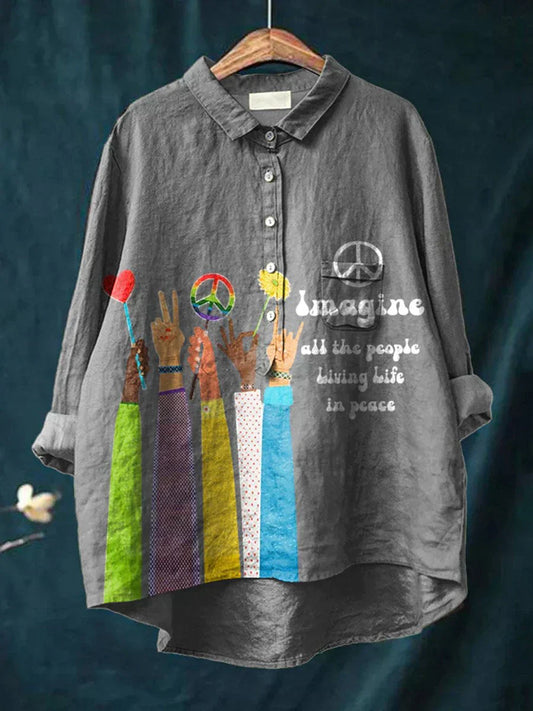Camiseta de Arte Peace Hippie
