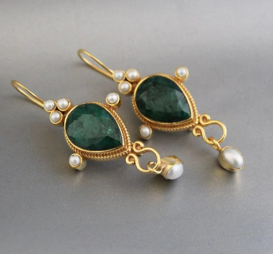 Pendientes vintage Gaby con perla